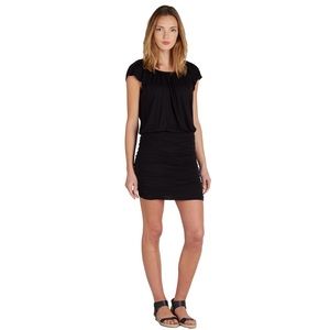 Soft Joie Samera Cap Sleeve Ruched Dress in Black